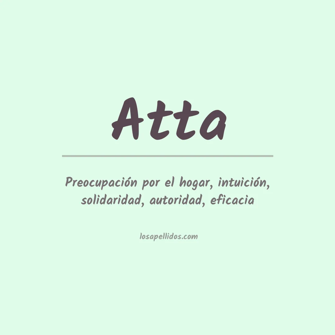 Significado del Apellido Atta