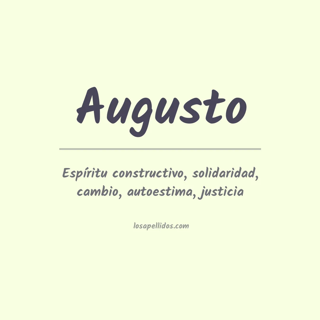 Significado del Apellido Augusto