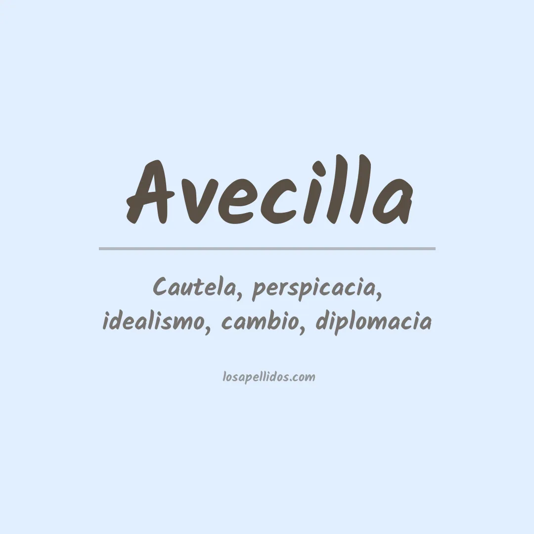 Significado del Apellido Avecilla