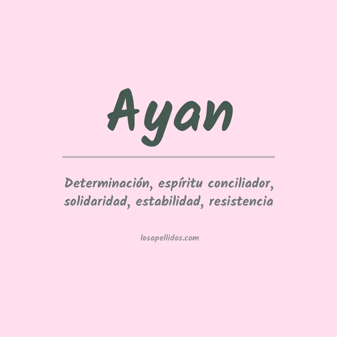 Significado del Apellido Ayan