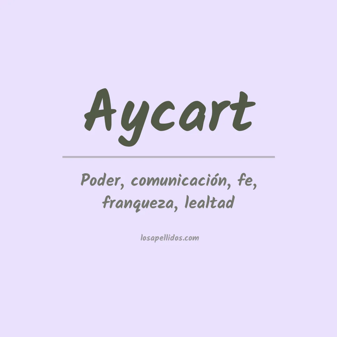 Significado del Apellido Aycart