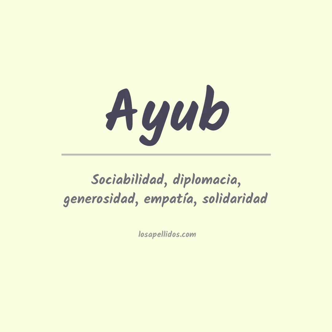 Significado del Apellido Ayub