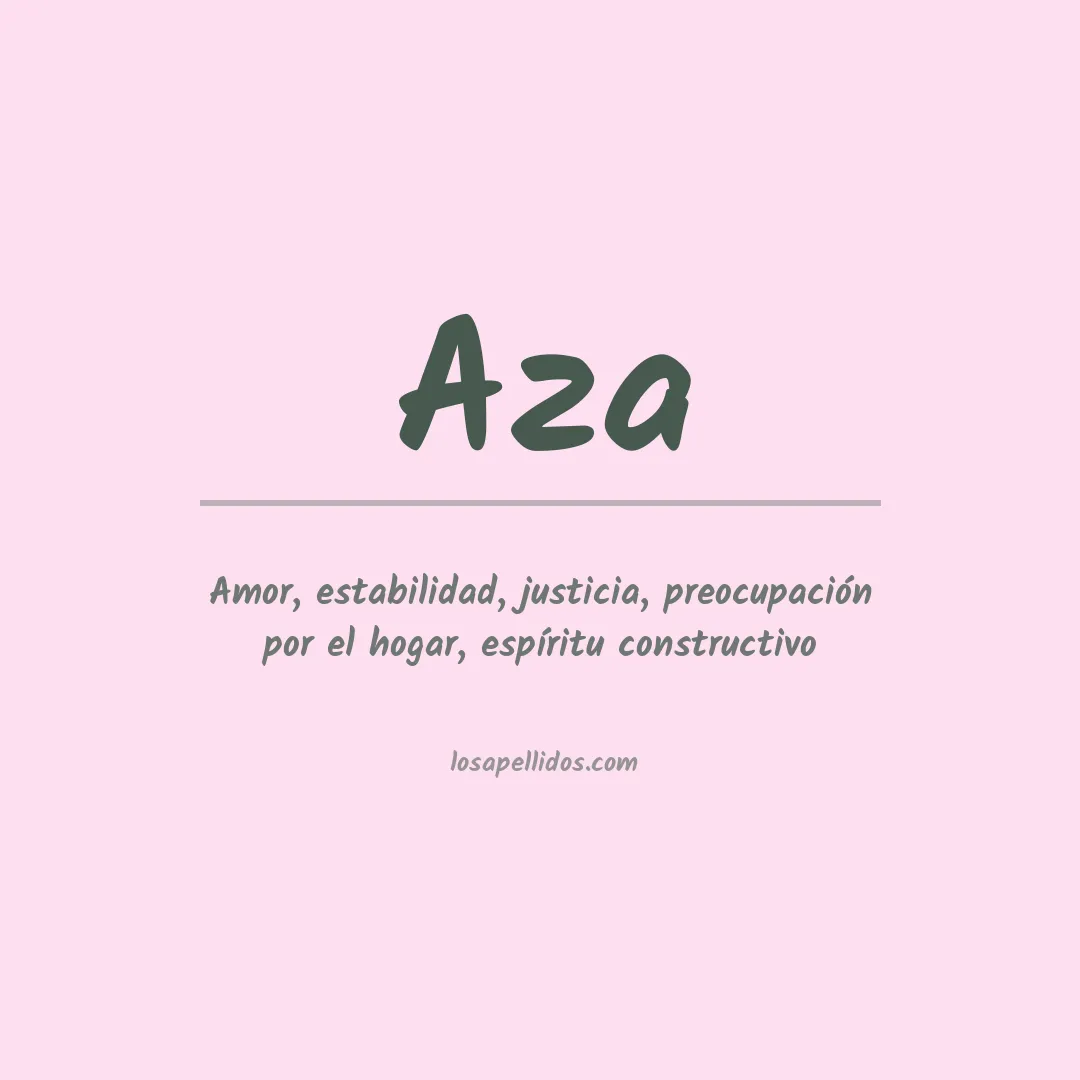 Significado del Apellido Aza