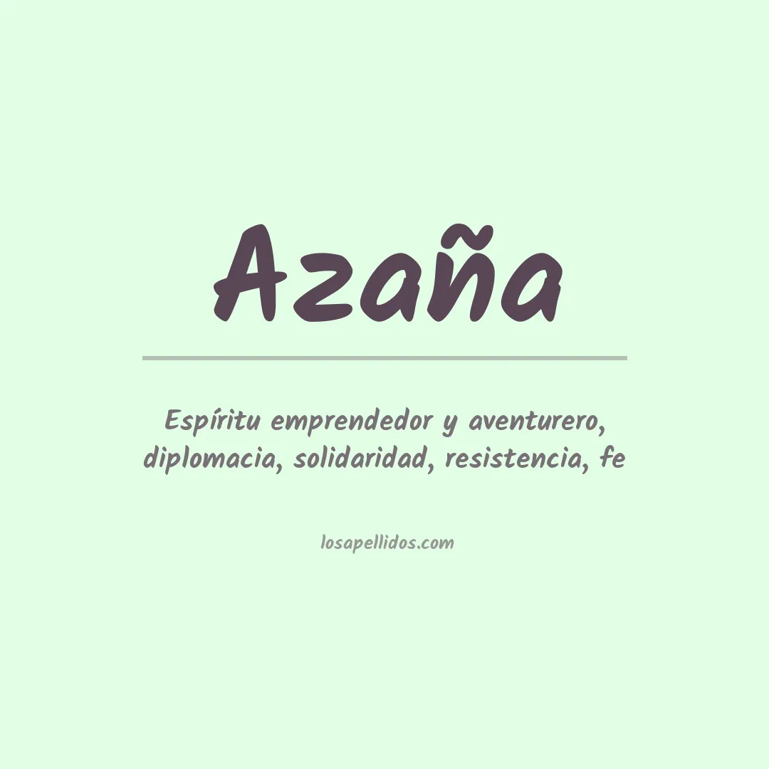 Significado del Apellido Azaña