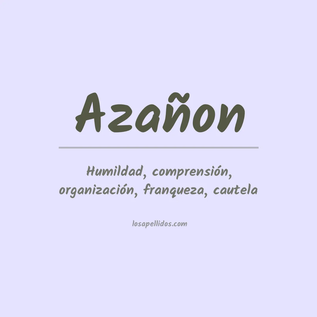 Significado del Apellido Azañon