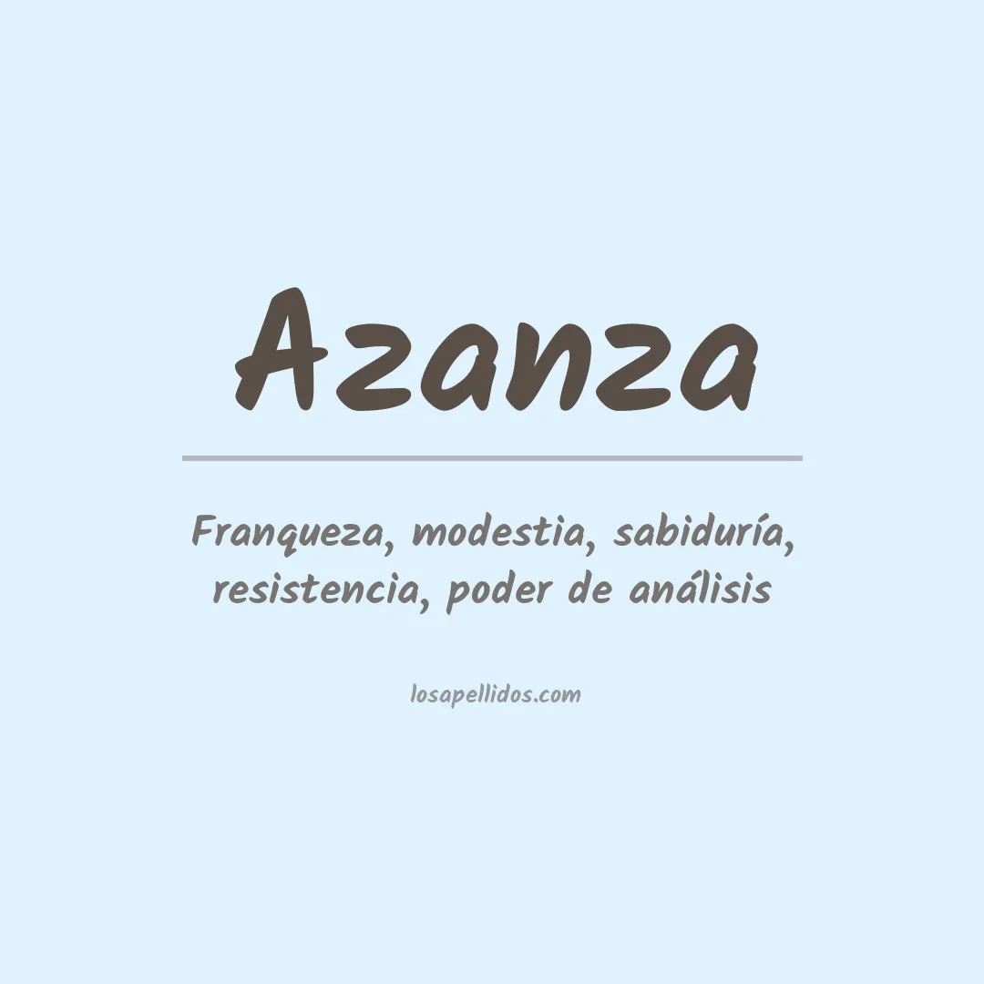 Significado del Apellido Azanza