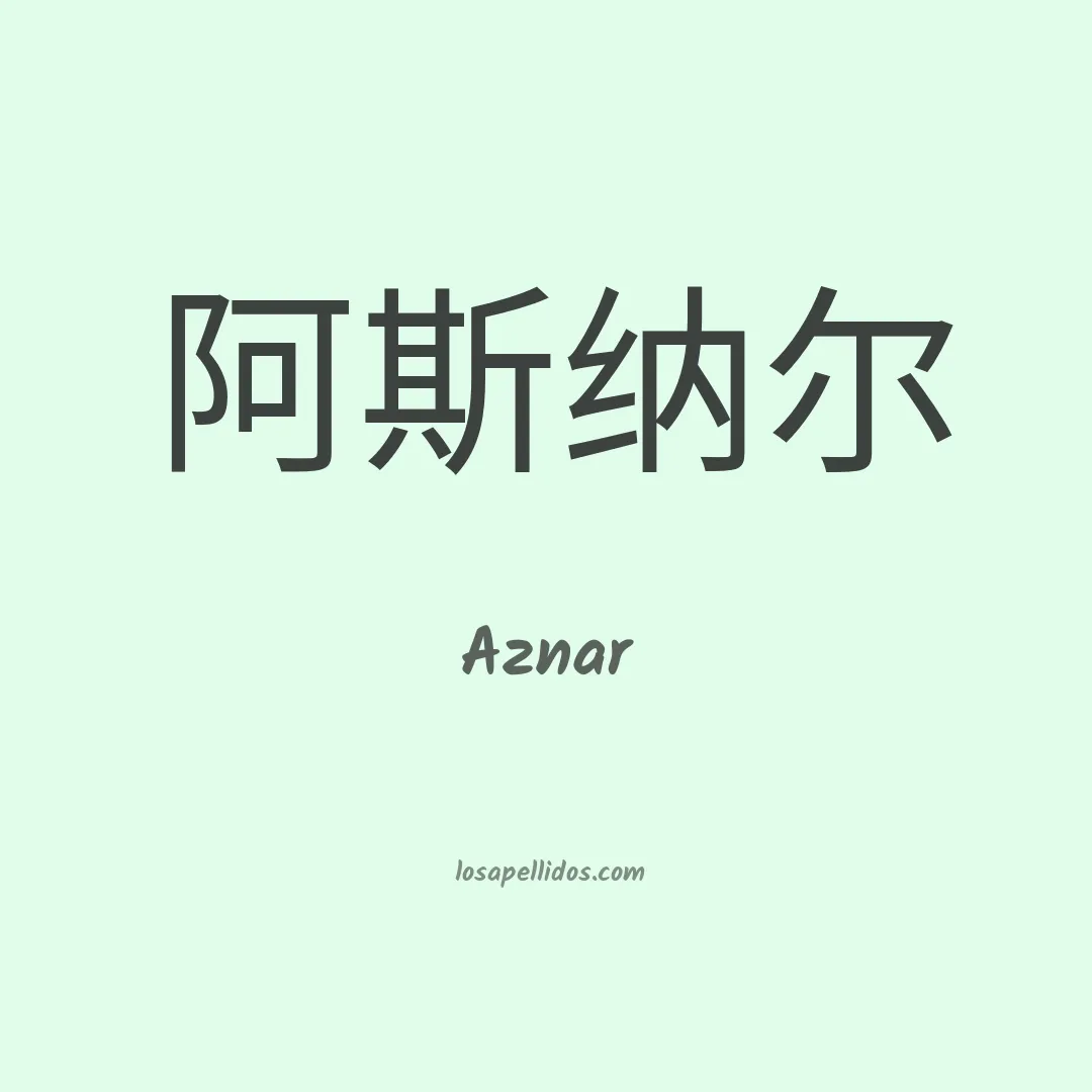 Aznar en chino
