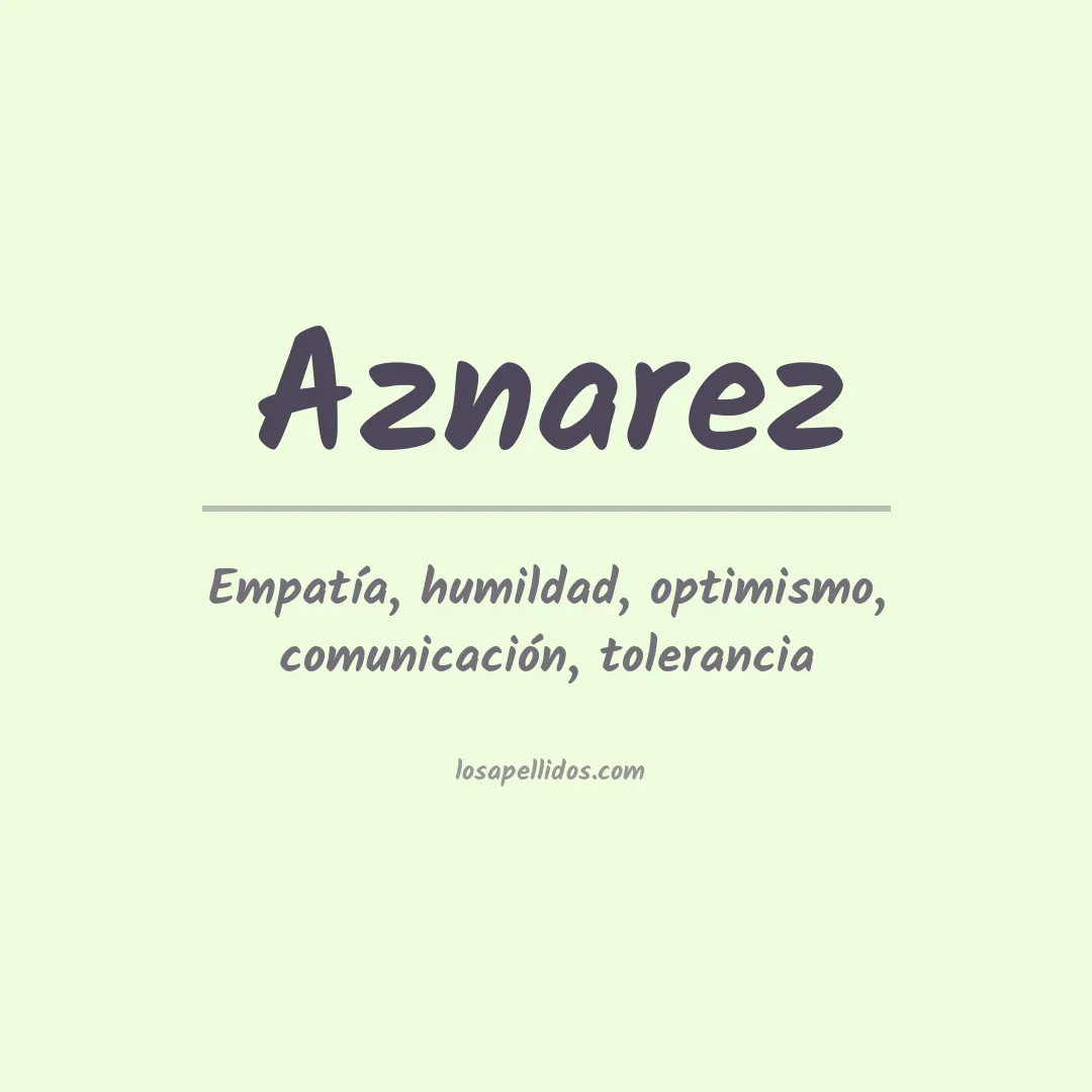 Significado del Apellido Aznarez