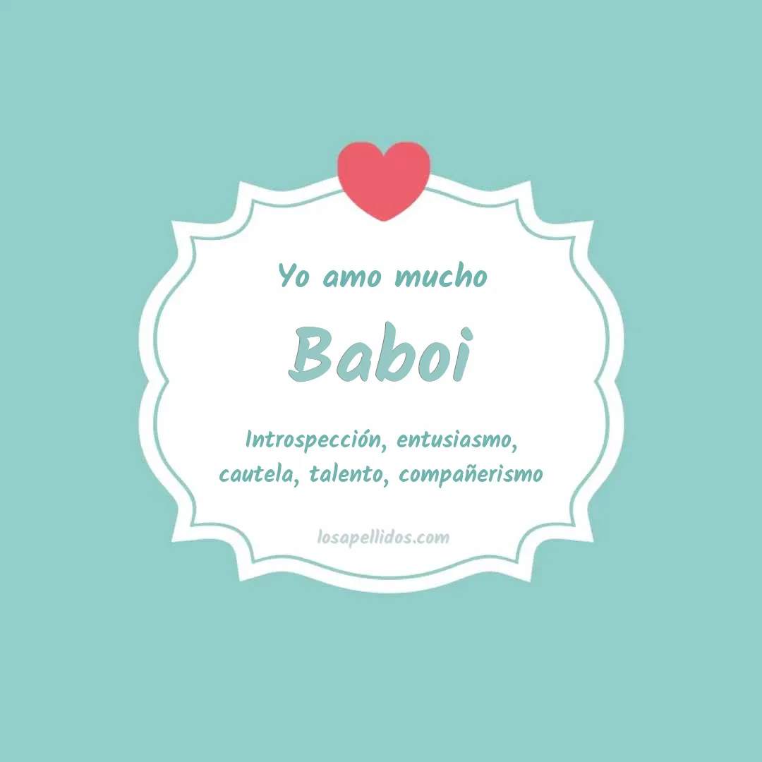 Yo amo mucho Baboi