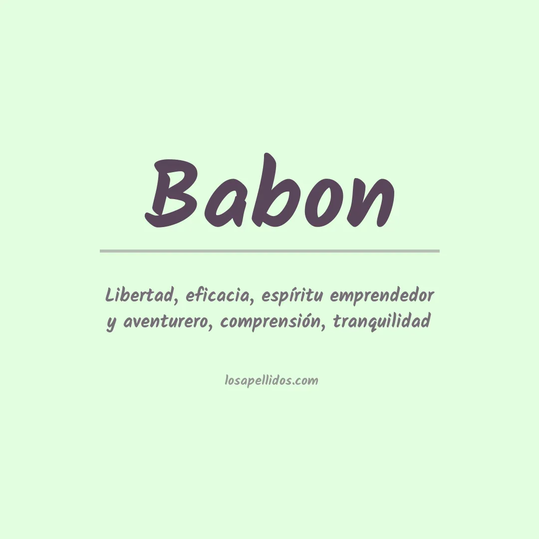 Significado del Apellido Babon