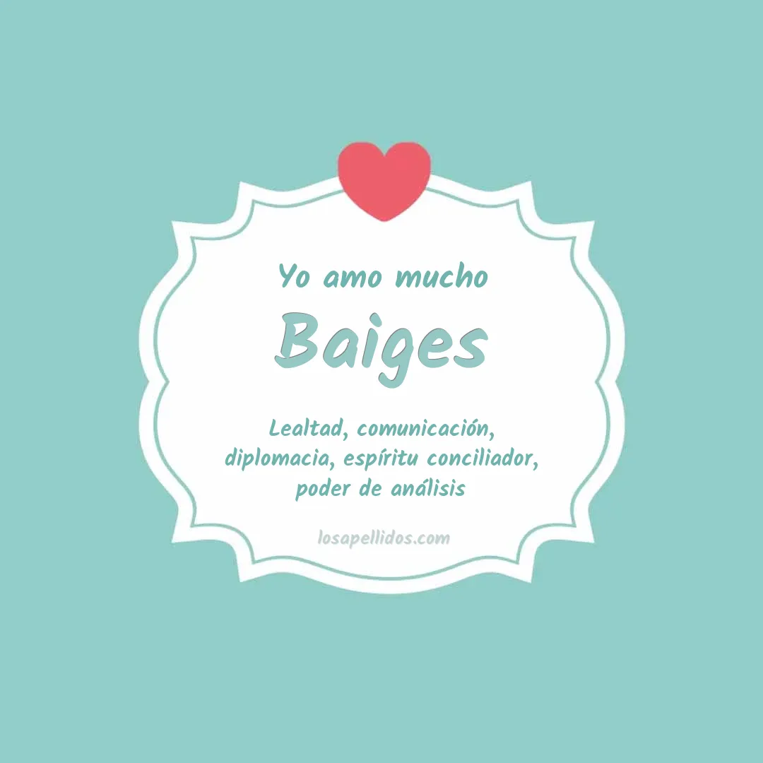 Yo amo mucho Baiges