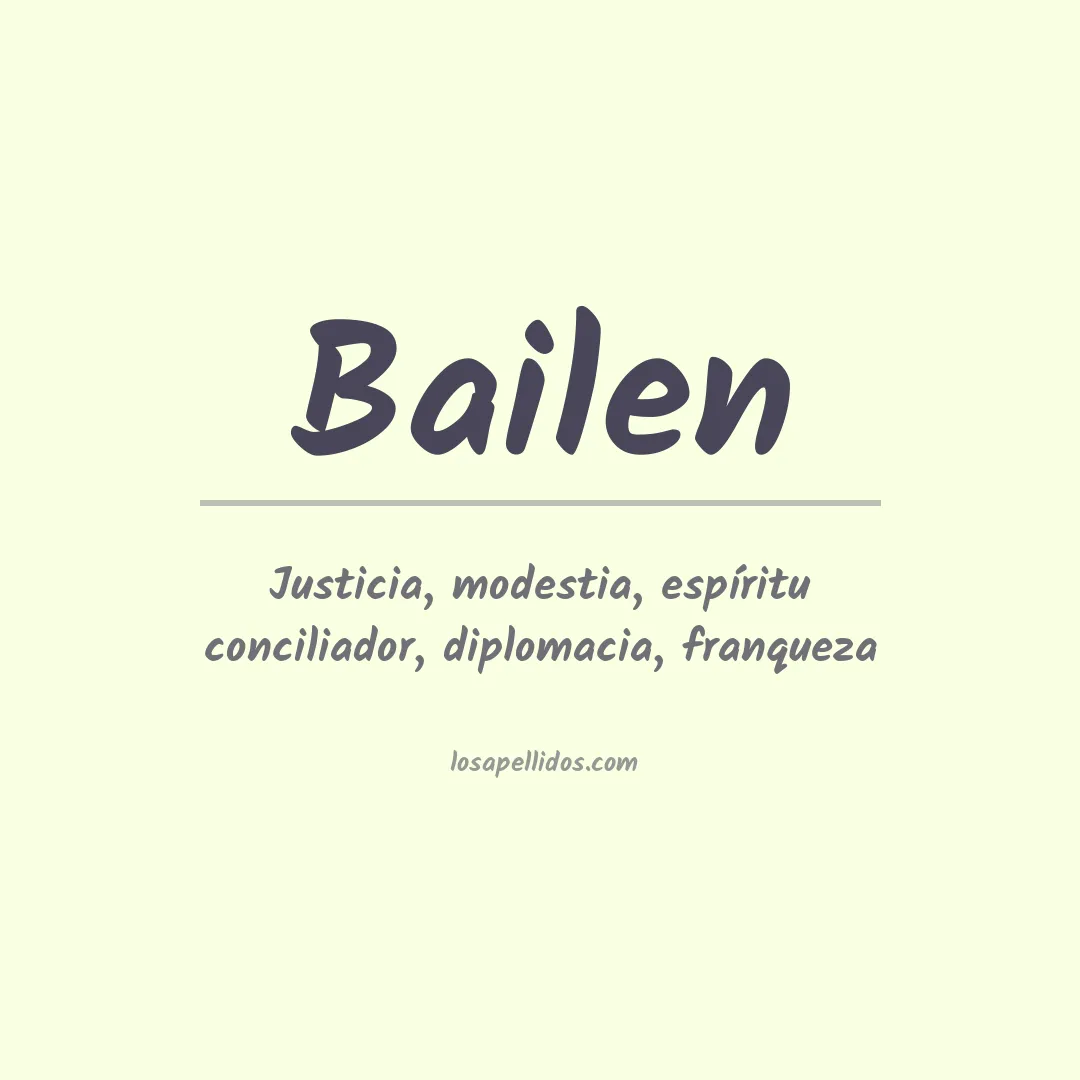 Significado del Apellido Bailen