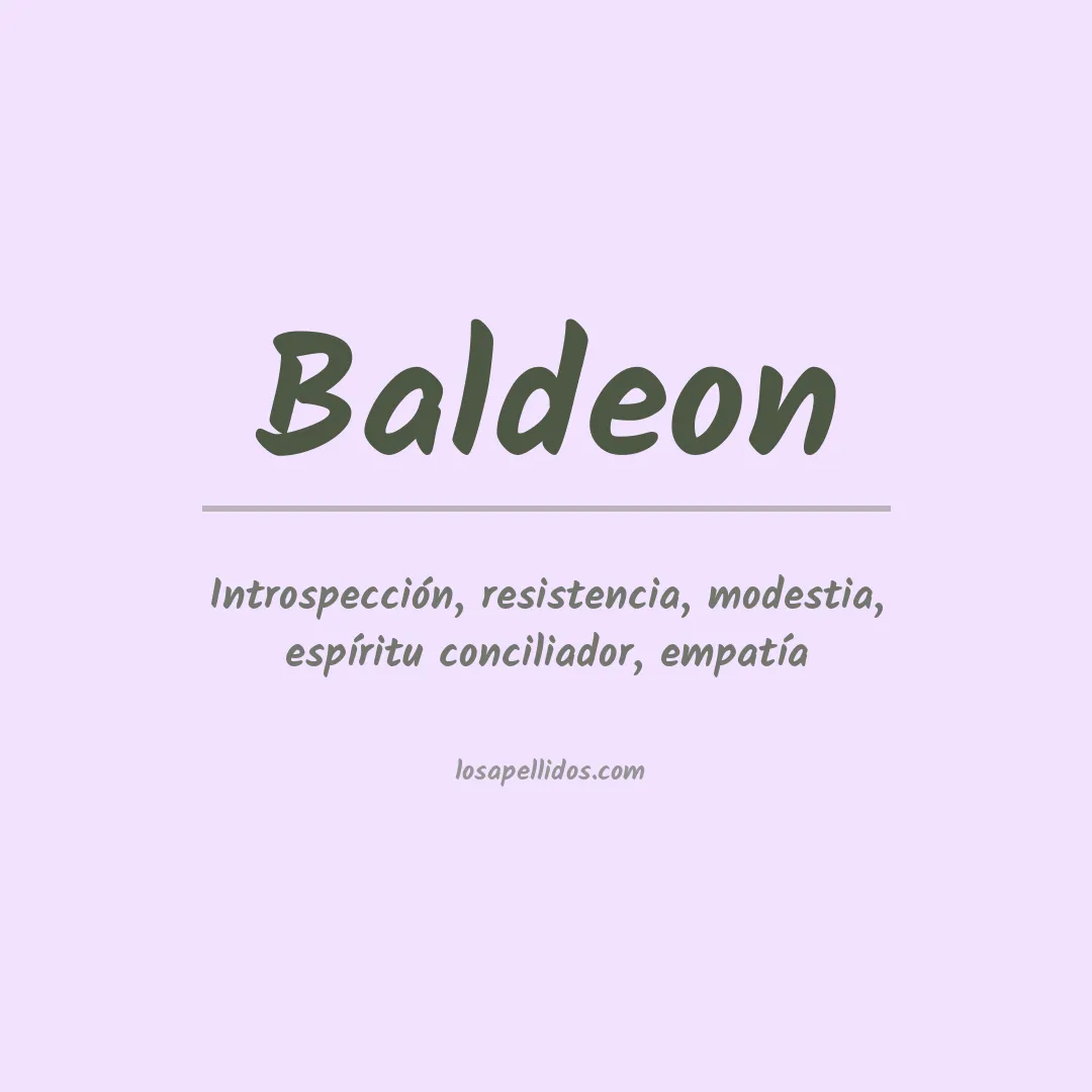 Significado del Apellido Baldeon