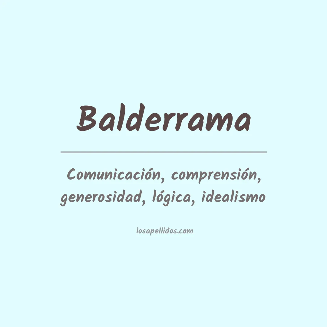 Significado del Apellido Balderrama