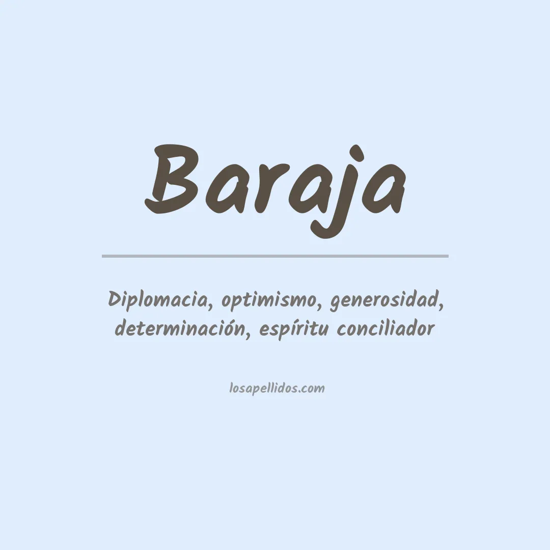 Significado del Apellido Baraja