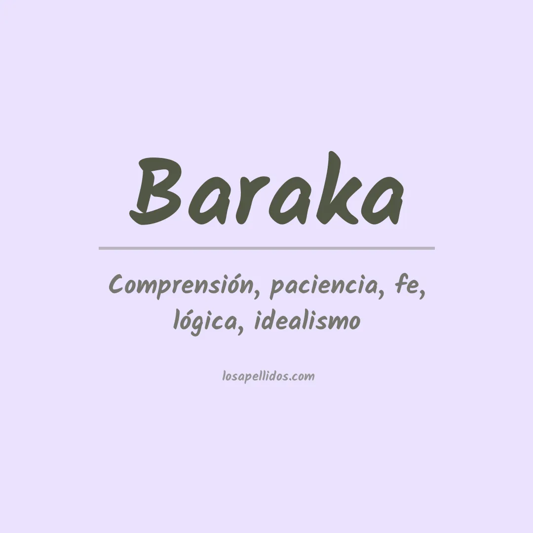 Significado del Apellido Baraka
