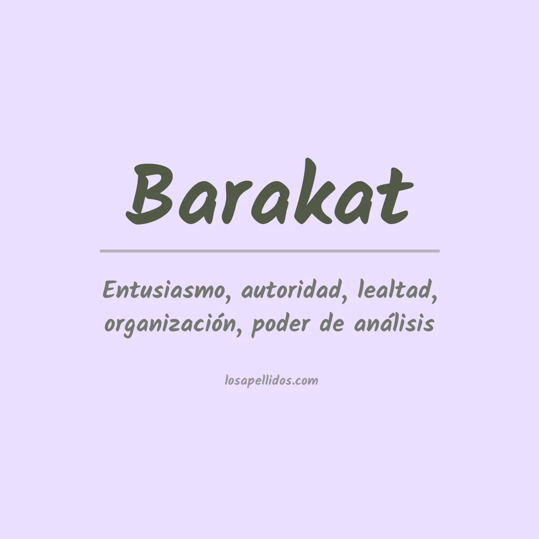 Significado del Apellido Barakat