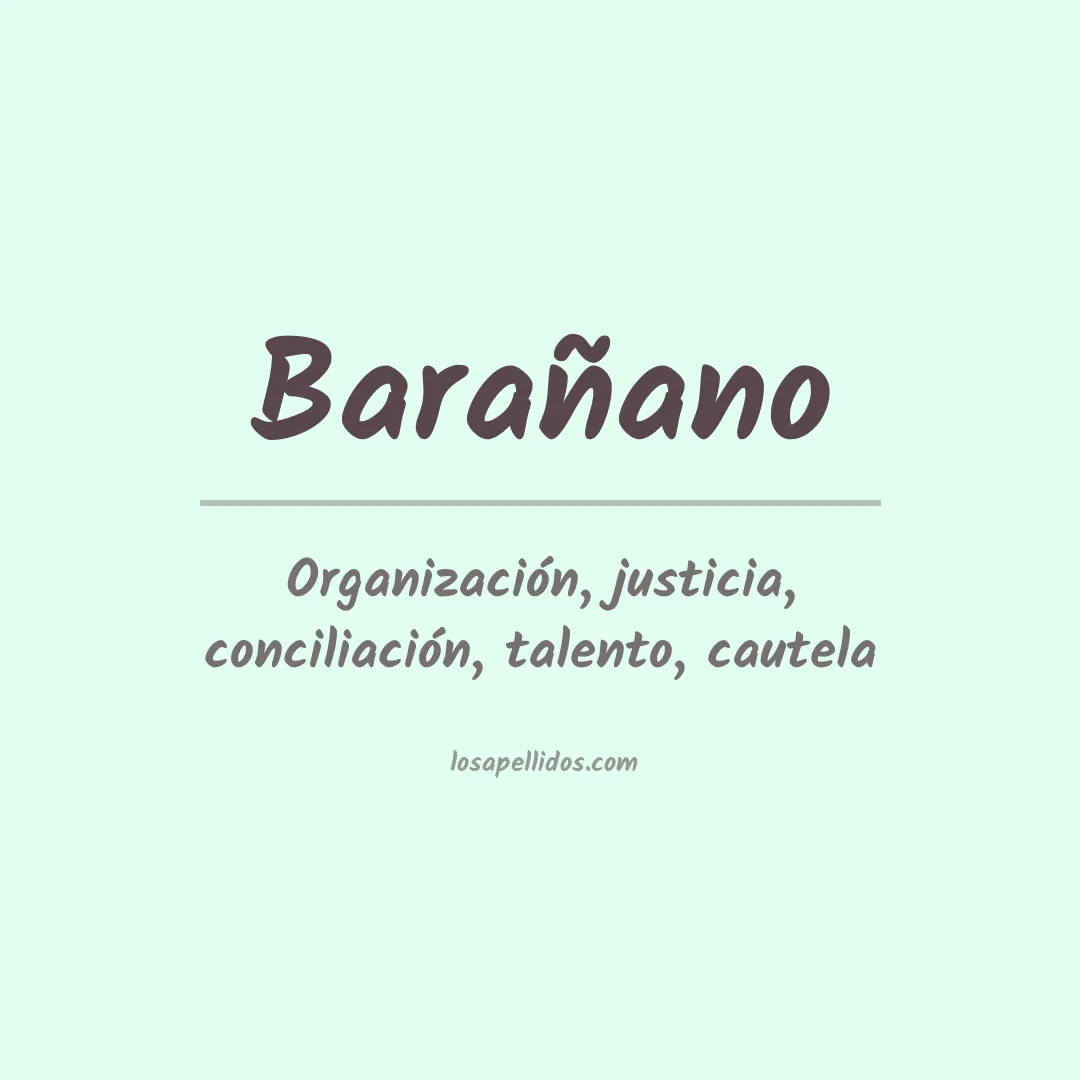 Significado del Apellido Barañano