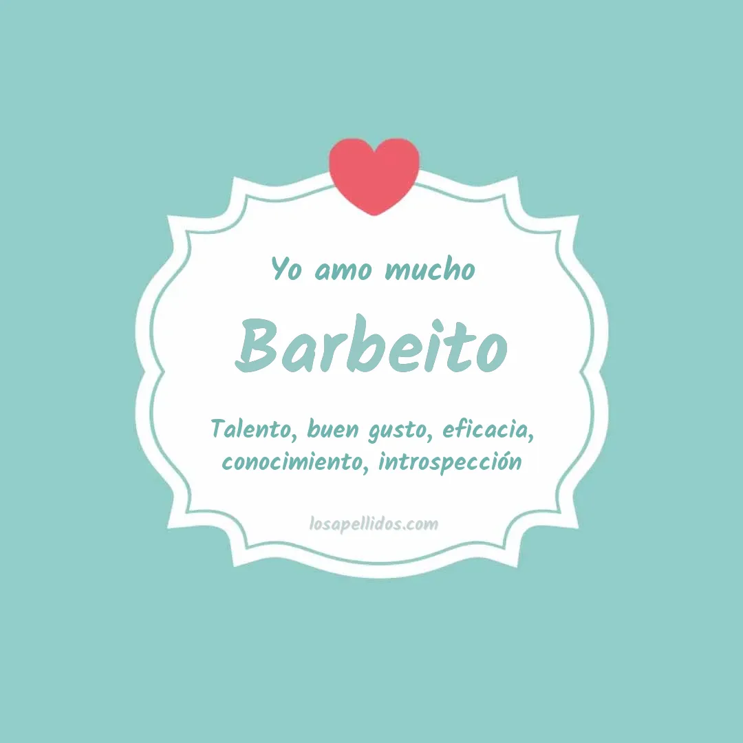 Yo amo mucho Barbeito