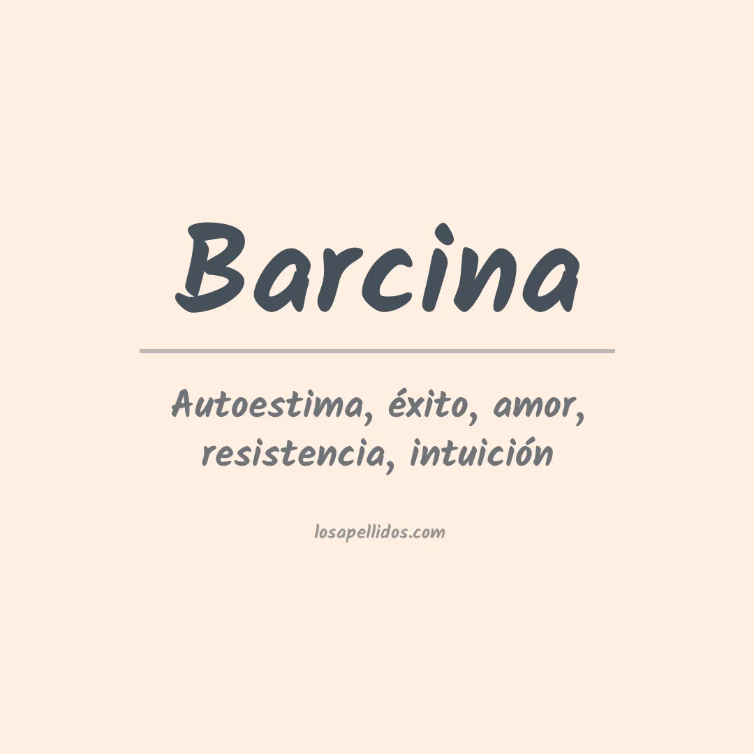 Significado del Apellido Barcina