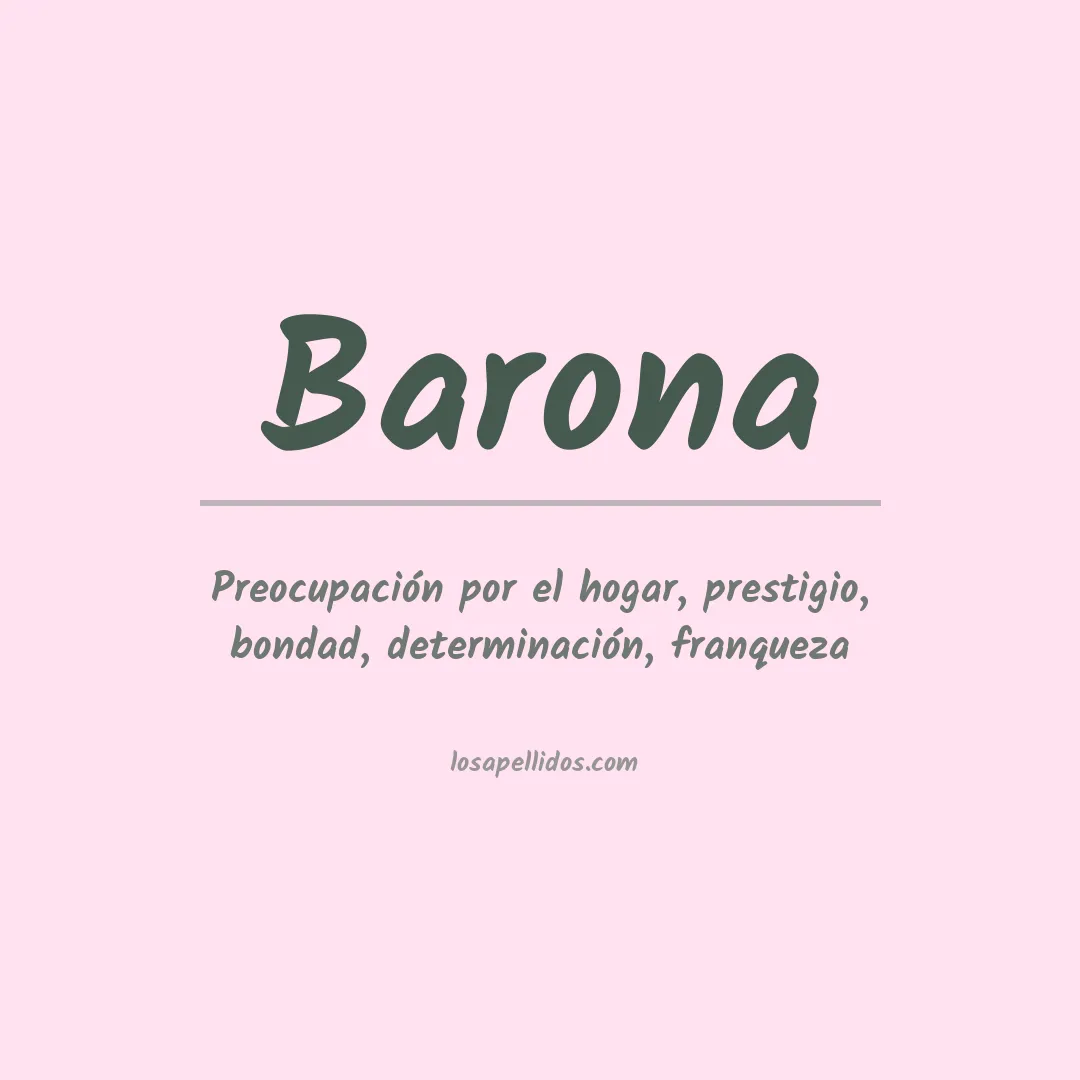 Significado del Apellido Barona