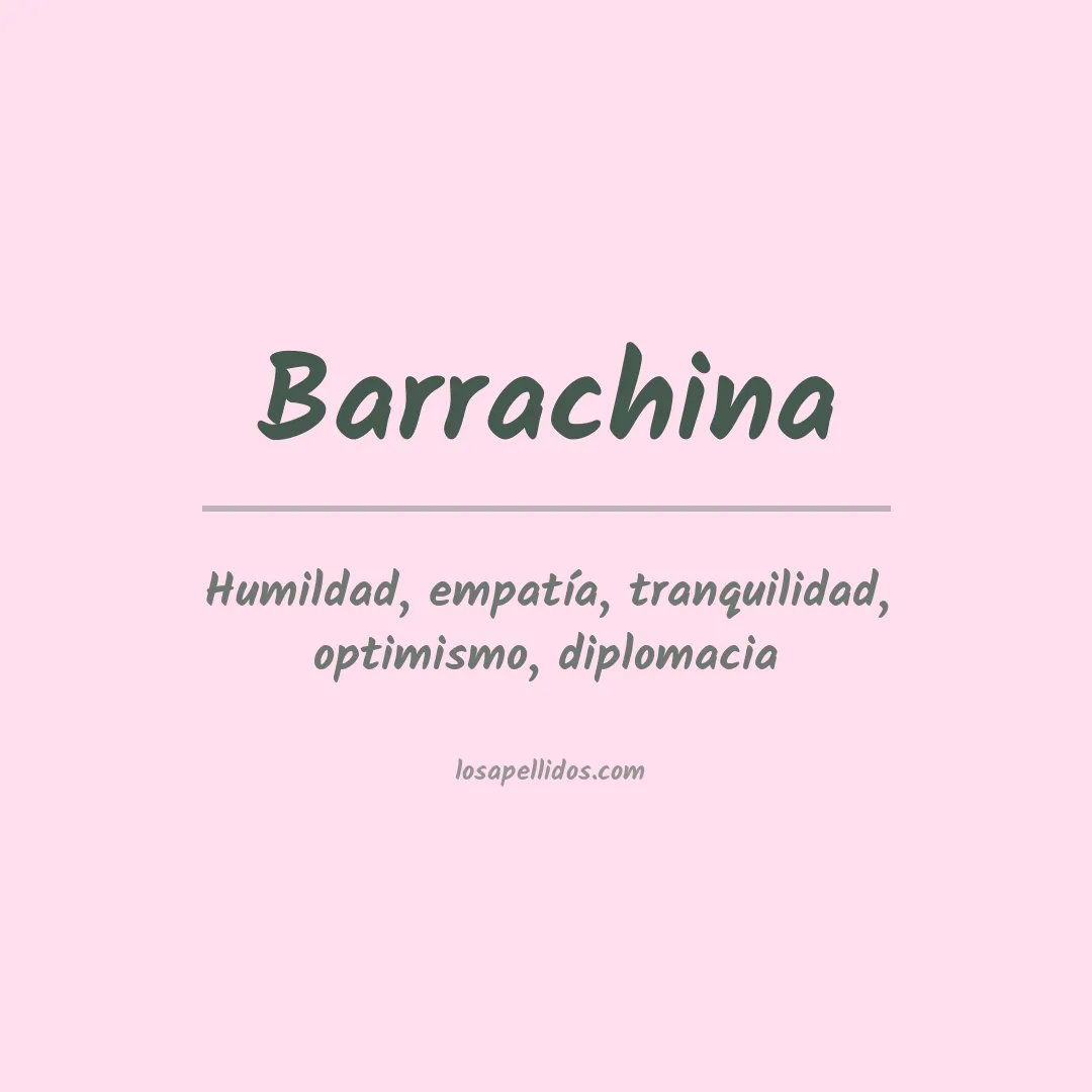 Significado del Apellido Barrachina