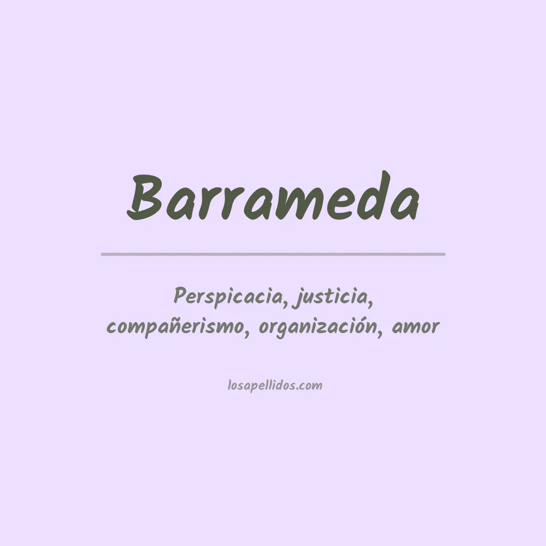 Significado del Apellido Barrameda