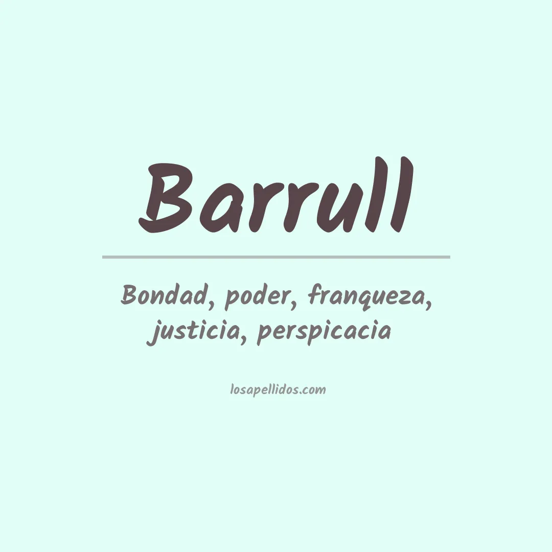 Significado del Apellido Barrull