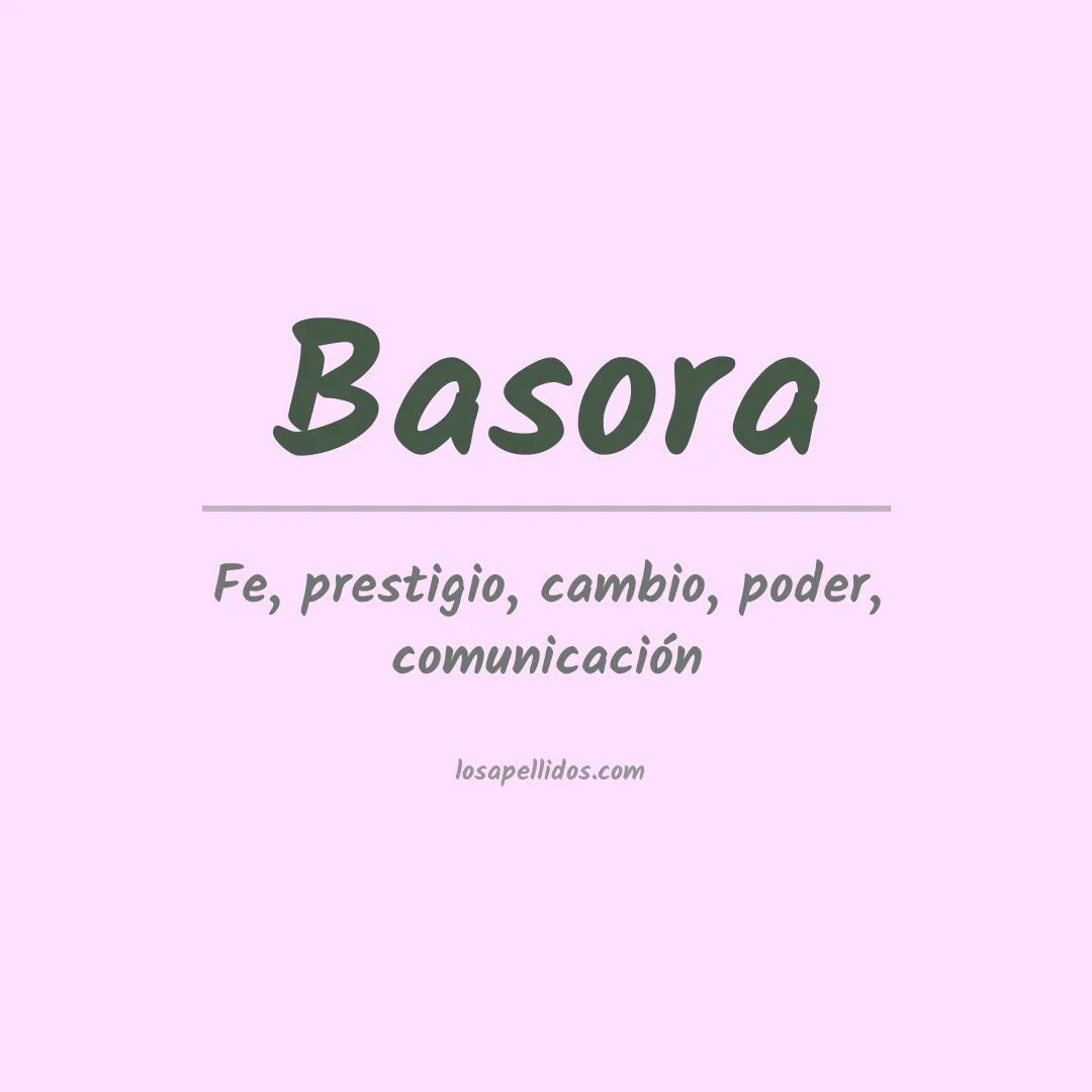 Significado del Apellido Basora