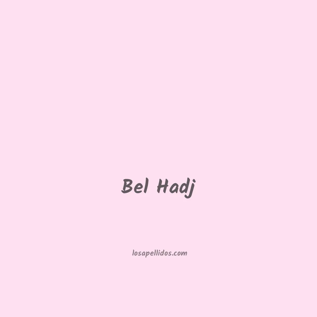 Bel hadj en chino