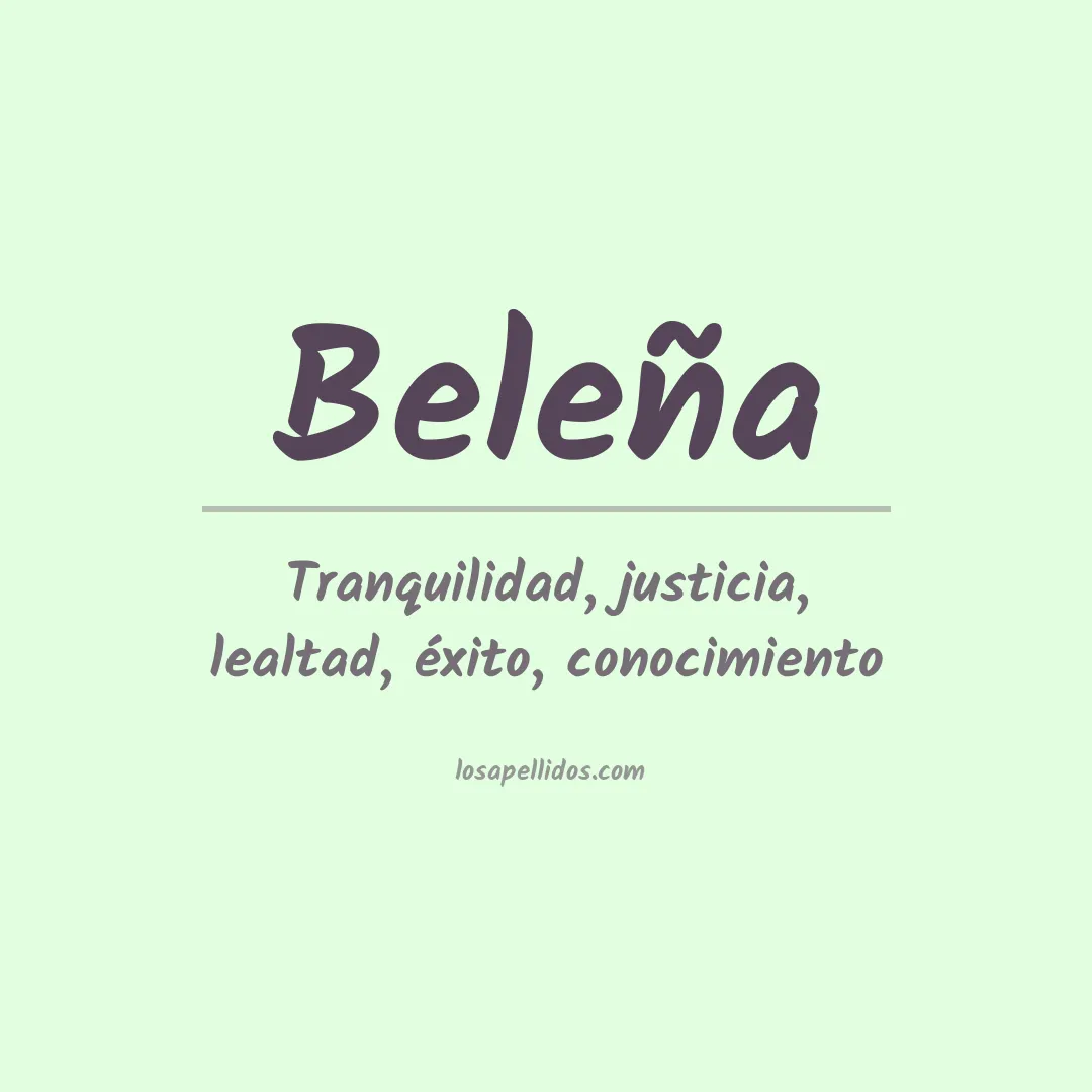 Significado del Apellido Beleña