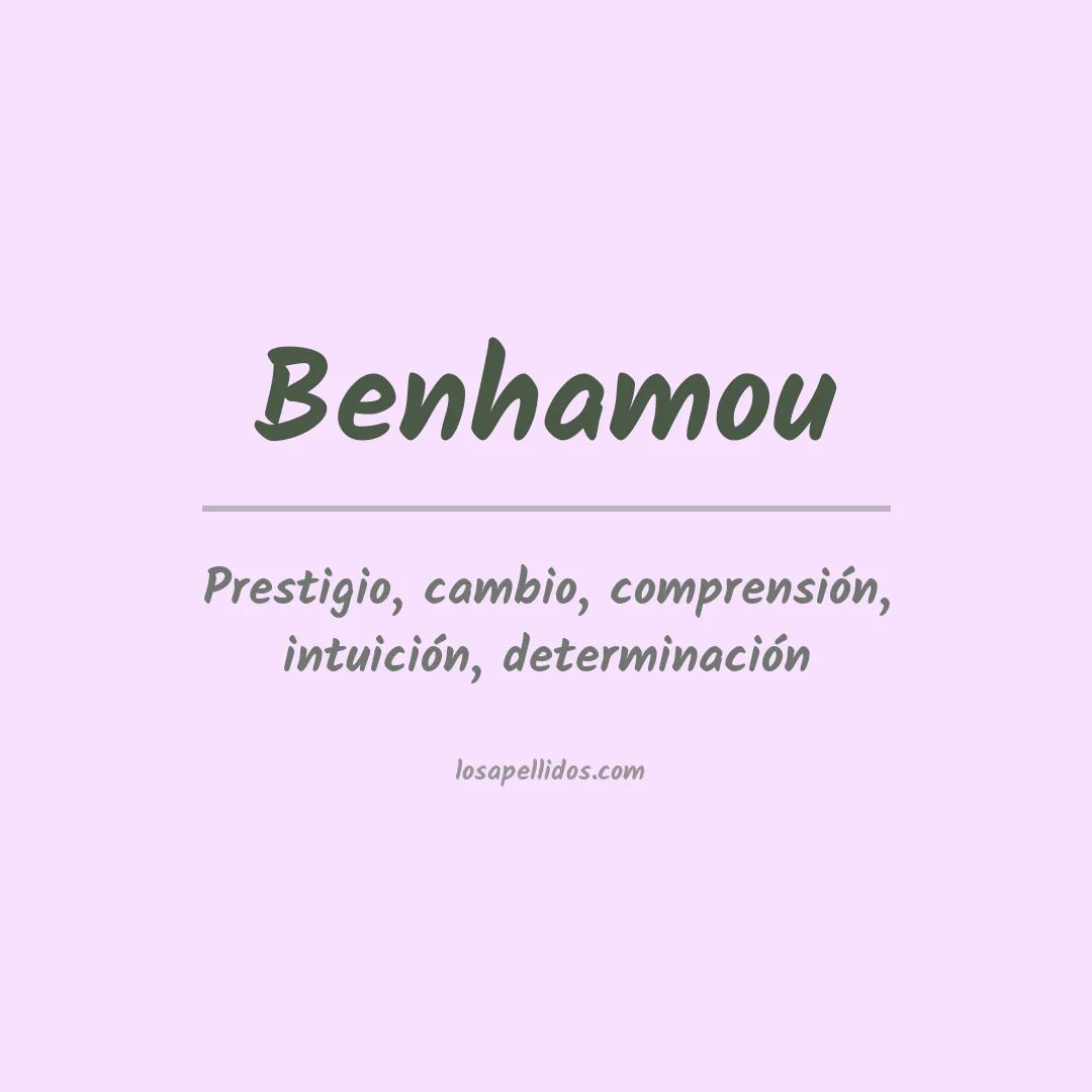 Significado del Apellido Benhamou