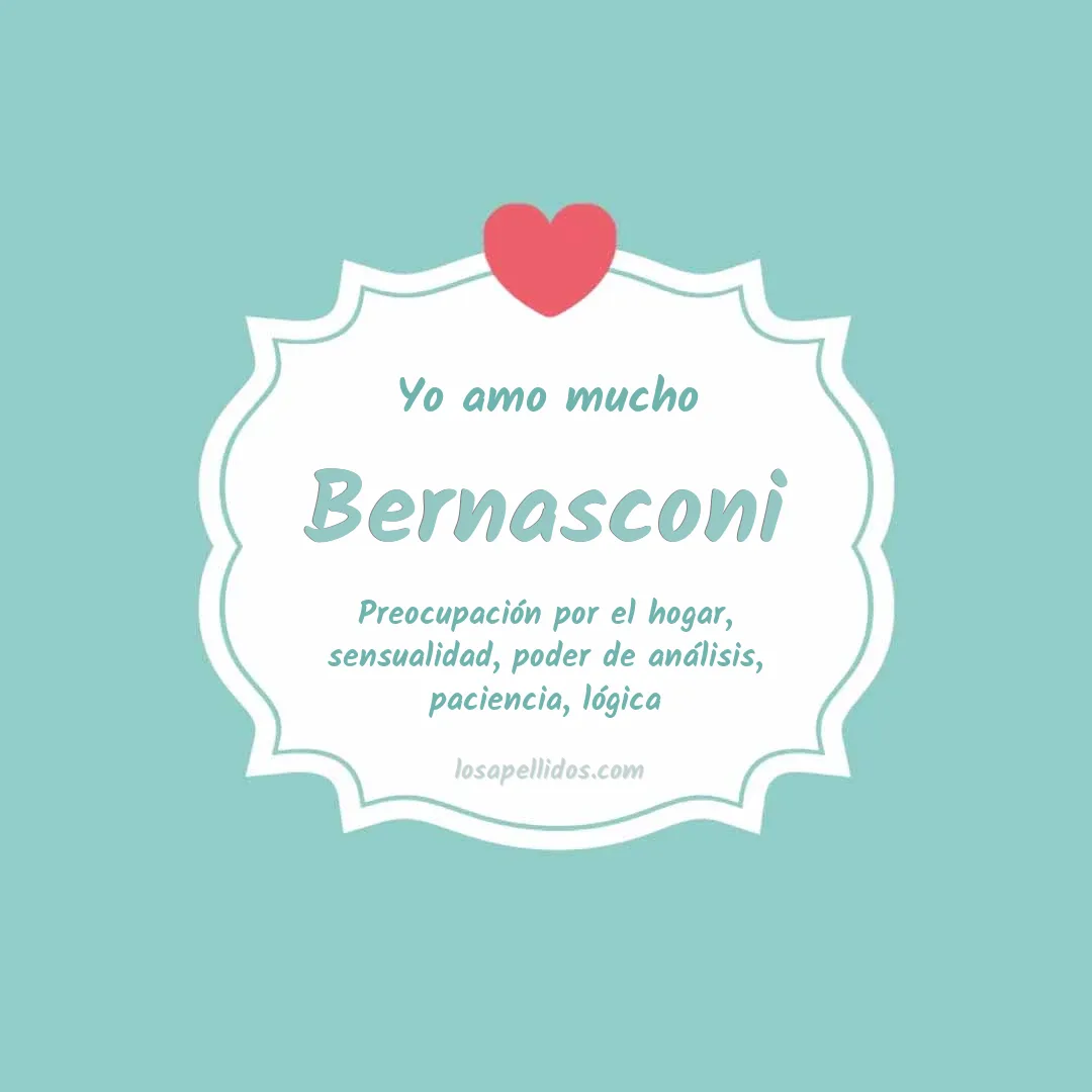 Yo amo mucho Bernasconi