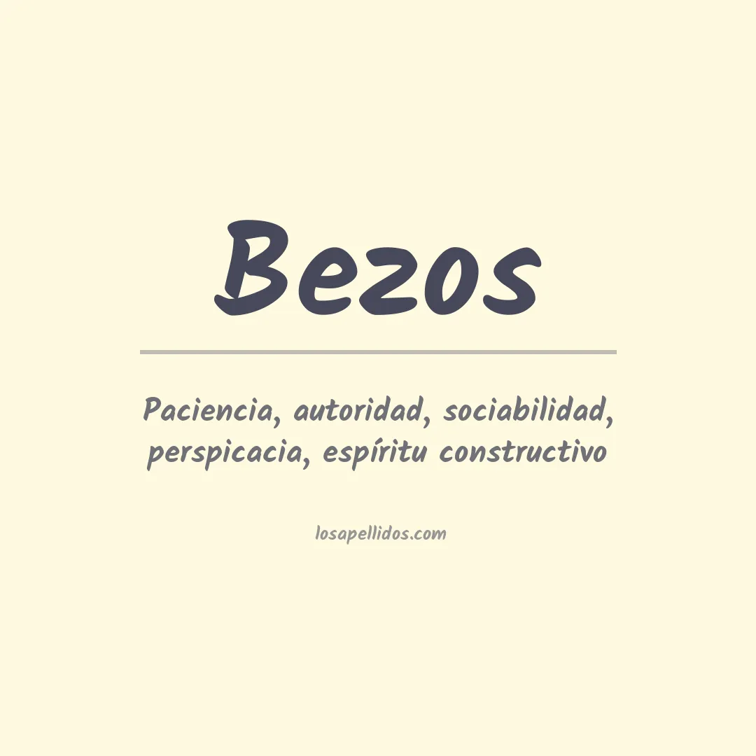 Significado del Apellido Bezos