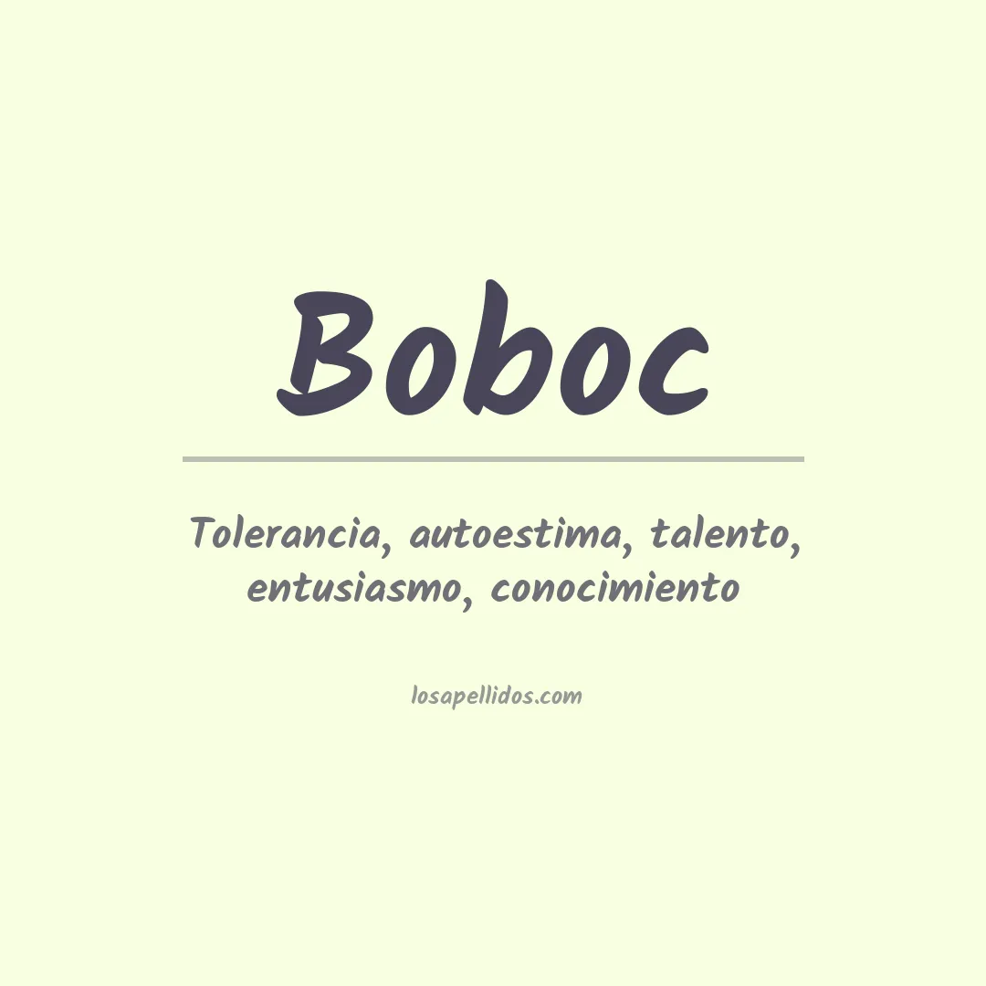 Significado del Apellido Boboc