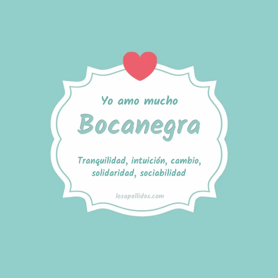 Yo amo mucho Bocanegra