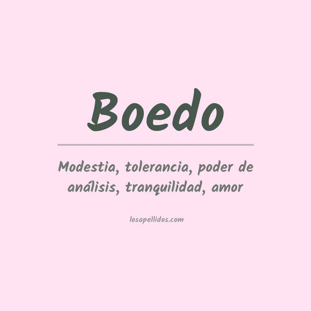 Significado del Apellido Boedo