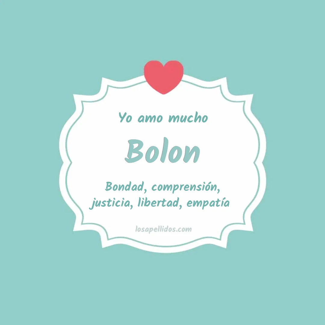 Yo amo mucho Bolon