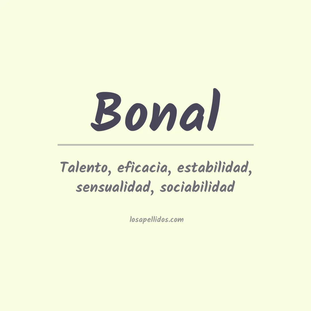 Significado del Apellido Bonal