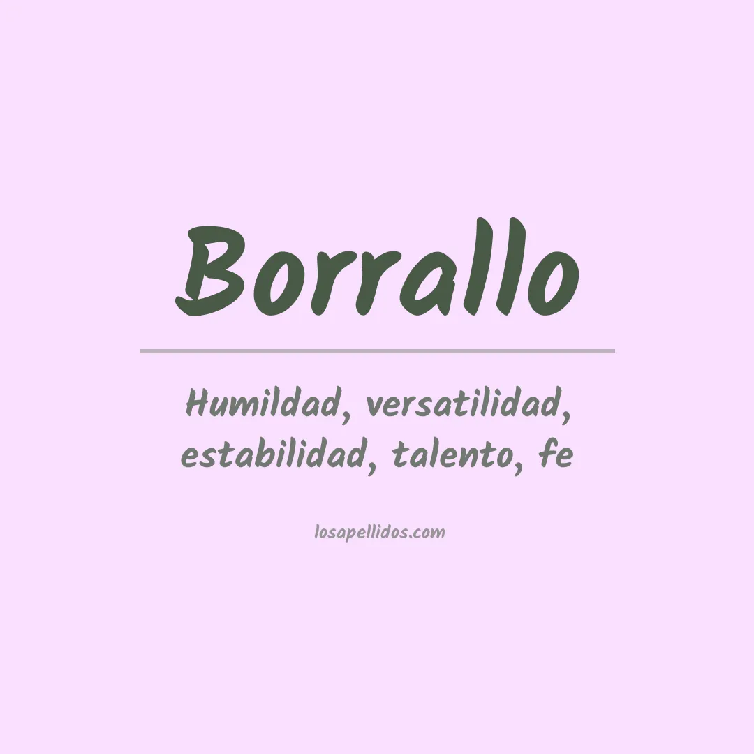 Significado del Apellido Borrallo