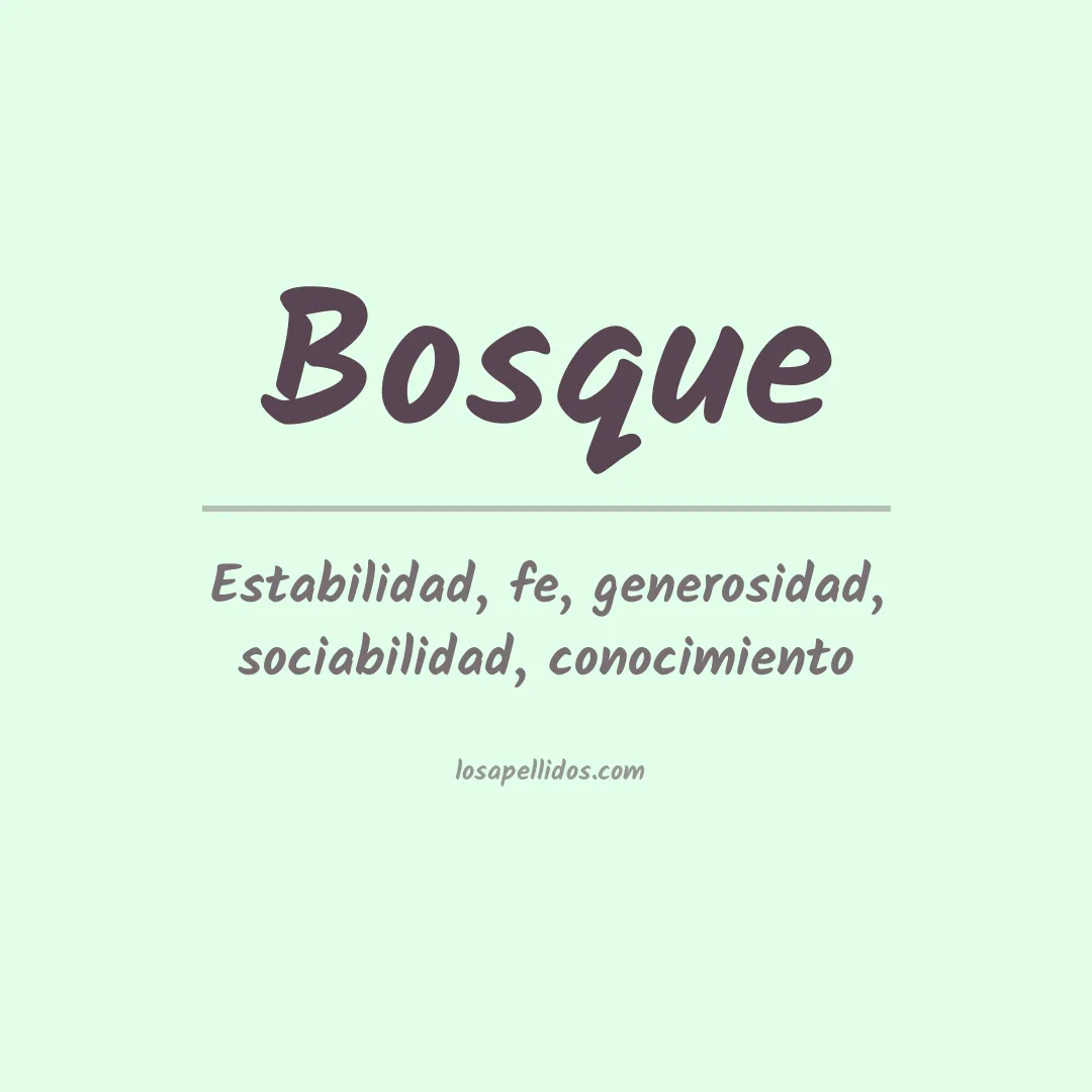 Significado del Apellido Bosque