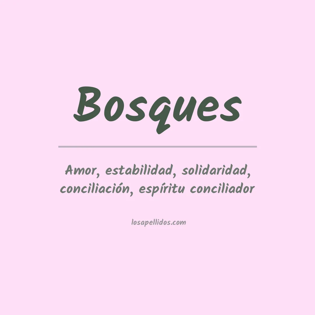Significado del Apellido Bosques