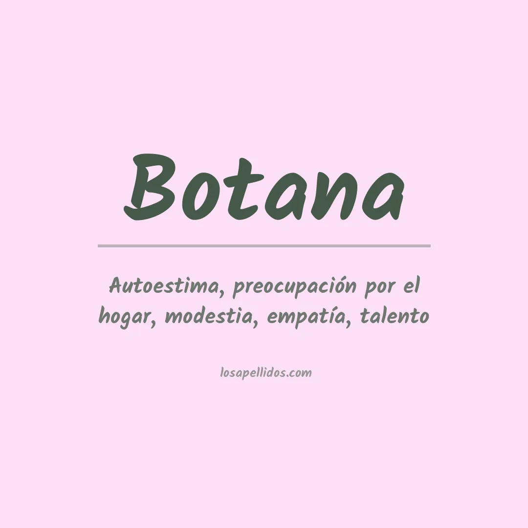 Significado del Apellido Botana