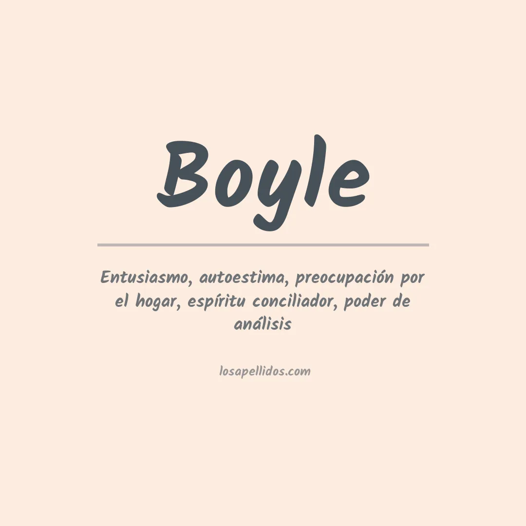 Significado del Apellido Boyle