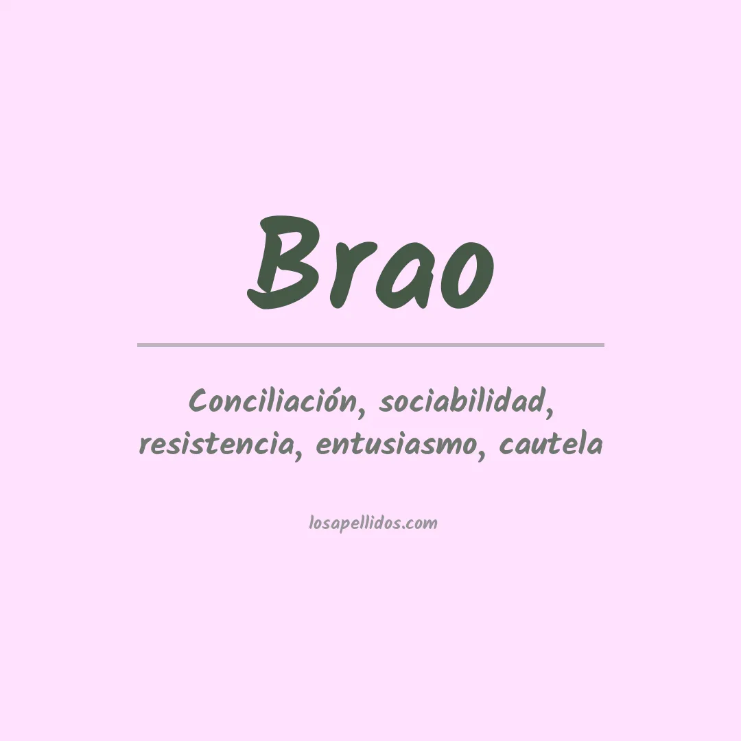 Significado del Apellido Brao