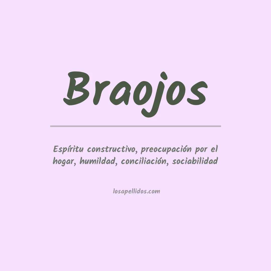 Significado del Apellido Braojos