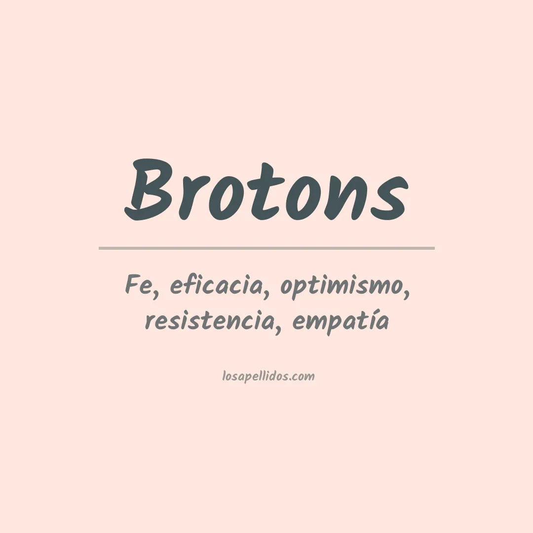 Significado del Apellido Brotons
