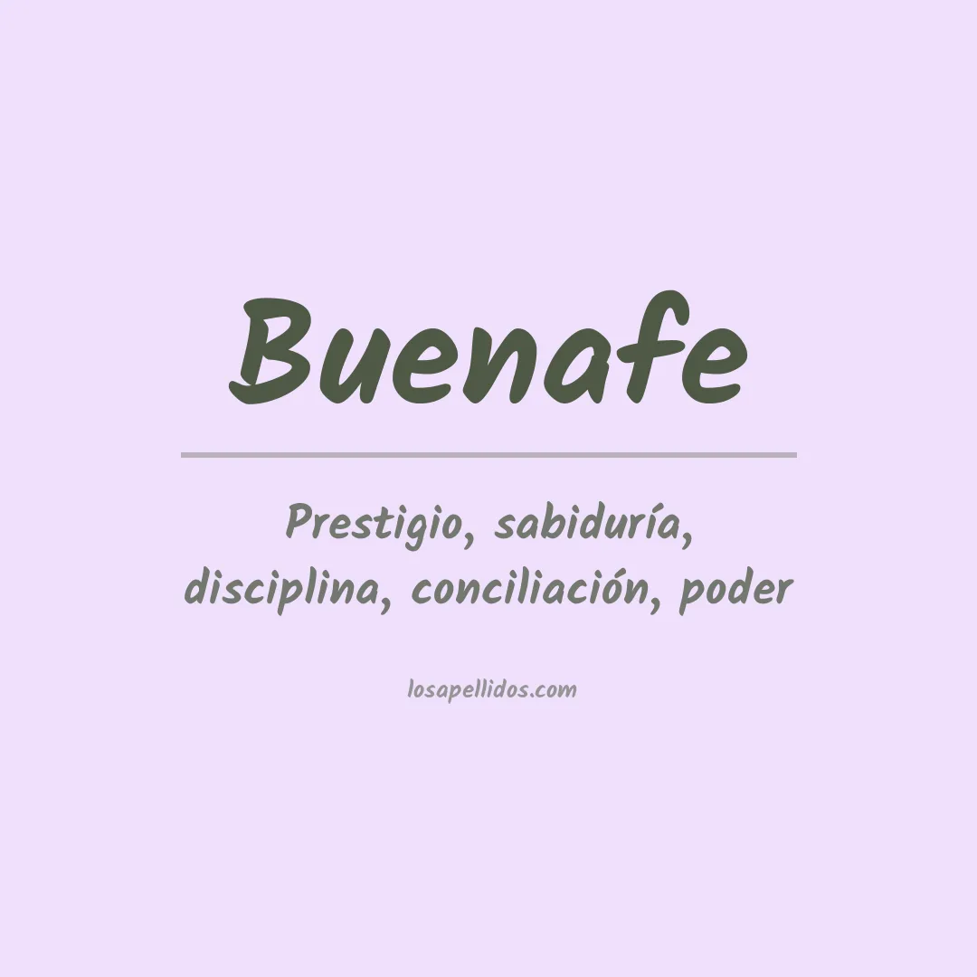 Significado del Apellido Buenafe