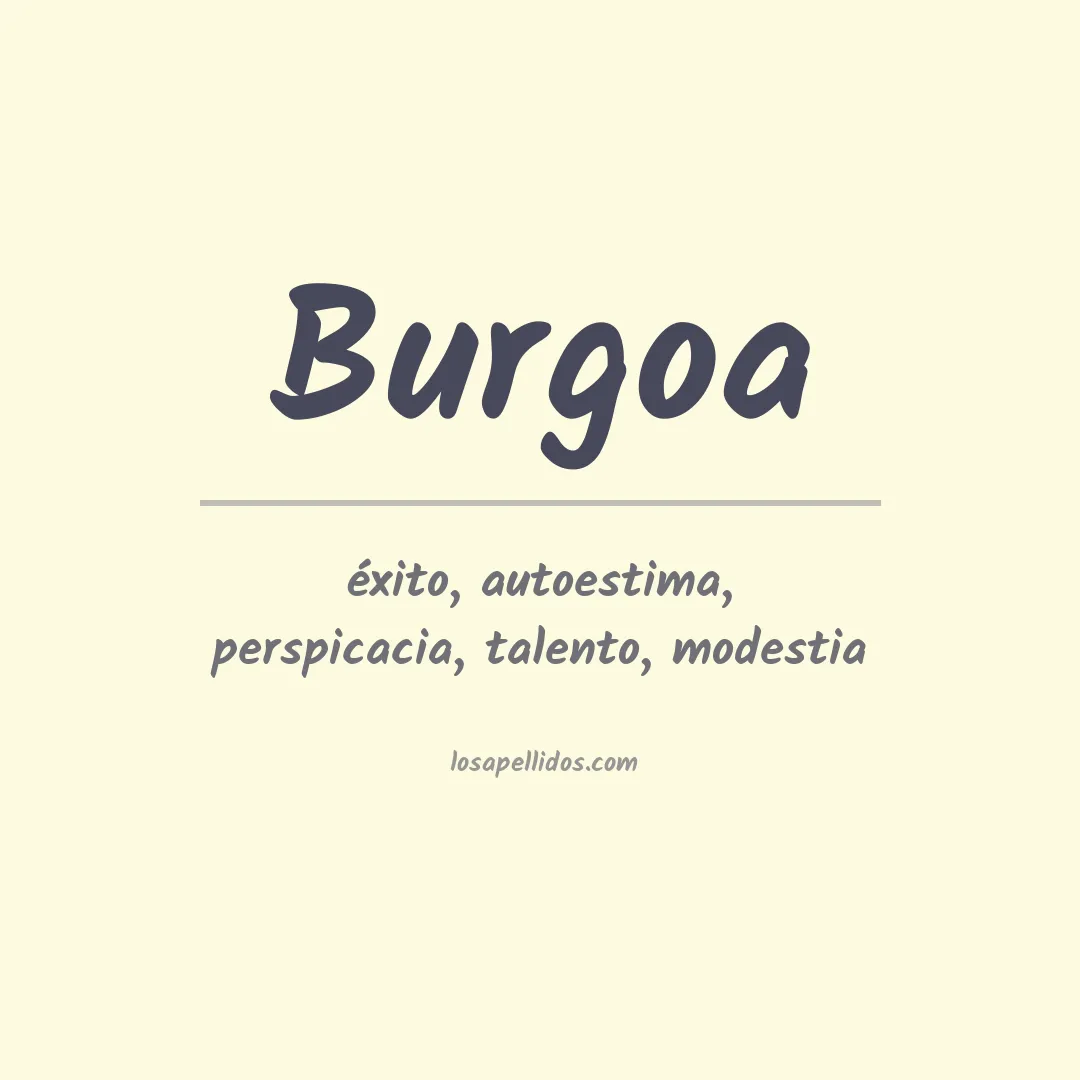 Significado del Apellido Burgoa