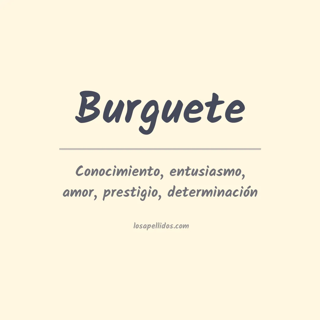 Significado del Apellido Burguete